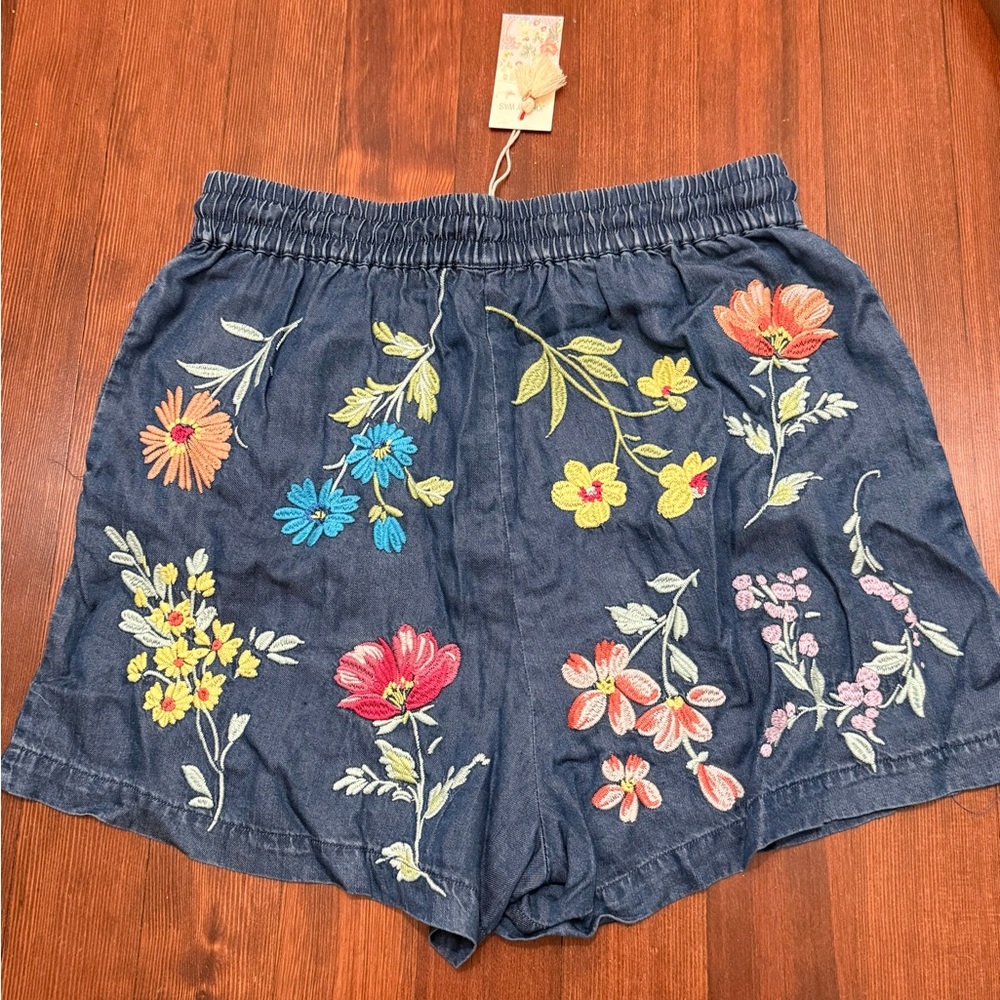 JHONNY WAS Evangeline drawstring shorts size Medium - Picture 3 of 9